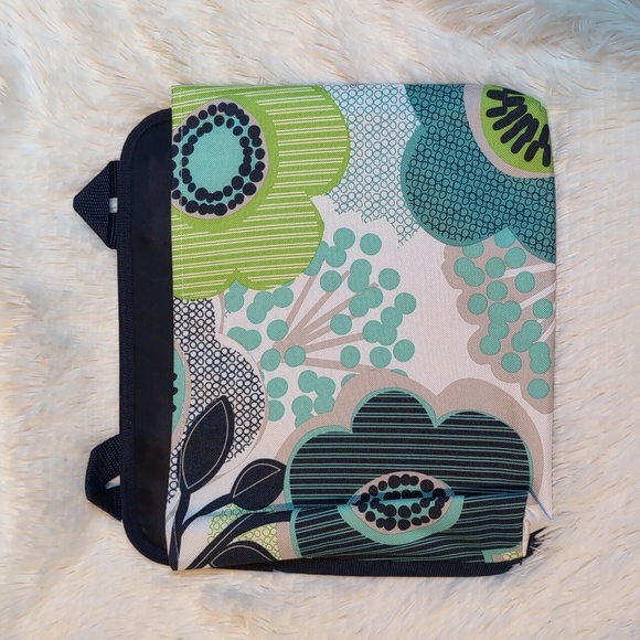 Thirty one Hanging Tote Back Seat Organizer Beach Aqua Floral Pattern - Picture 1 of 10